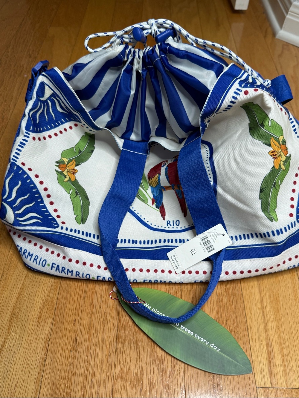 FARM Rio Blue Carioca Tropical Destiny
Drawstring Tote Bag NWT - Picture 5 of 5